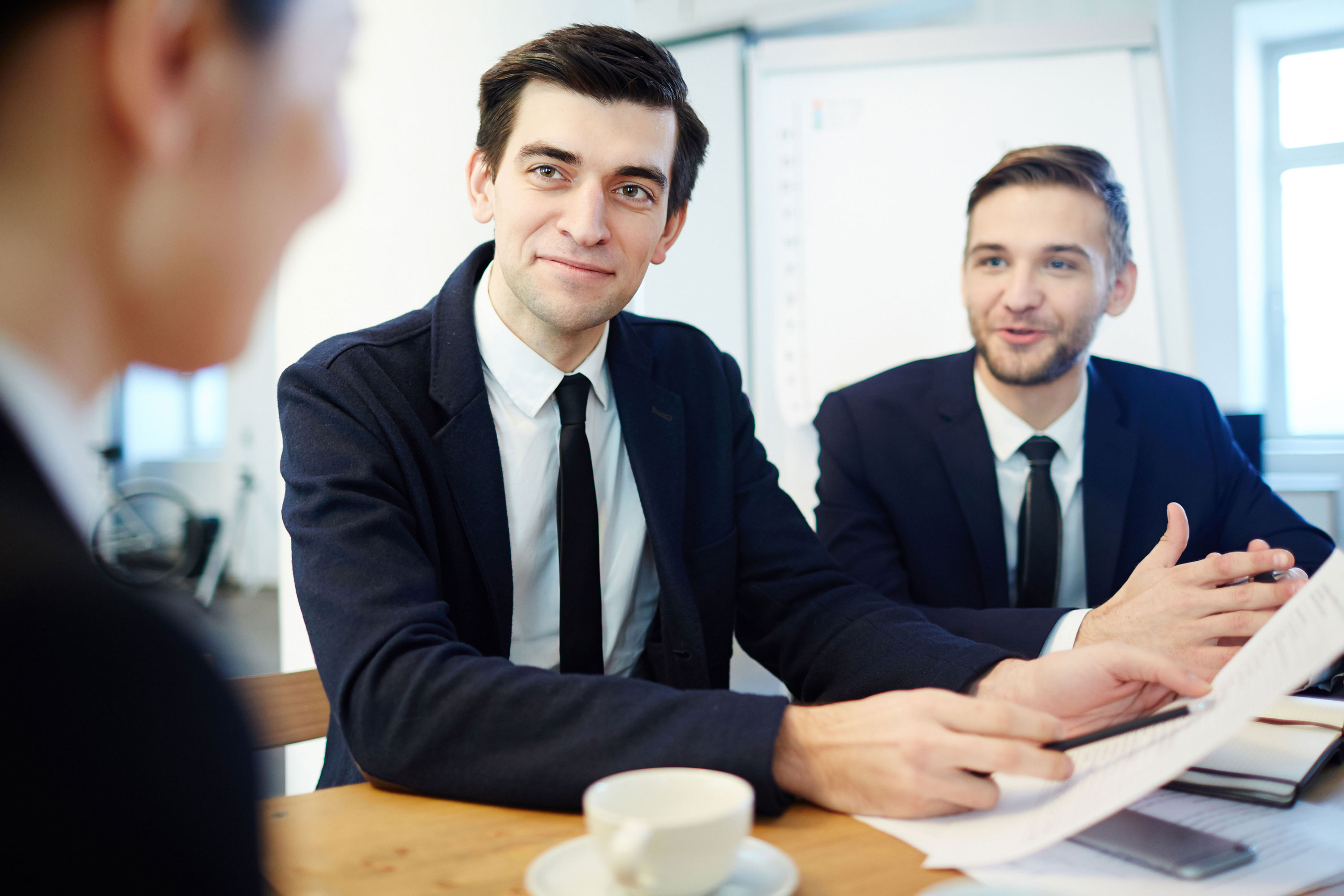 WorkPath Program Advantages Image - Men in Office, suits